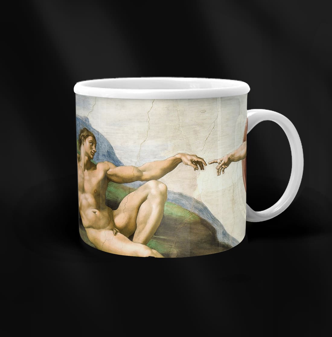 Taza de cerámica -  Miguel Ángel La creación de Adán