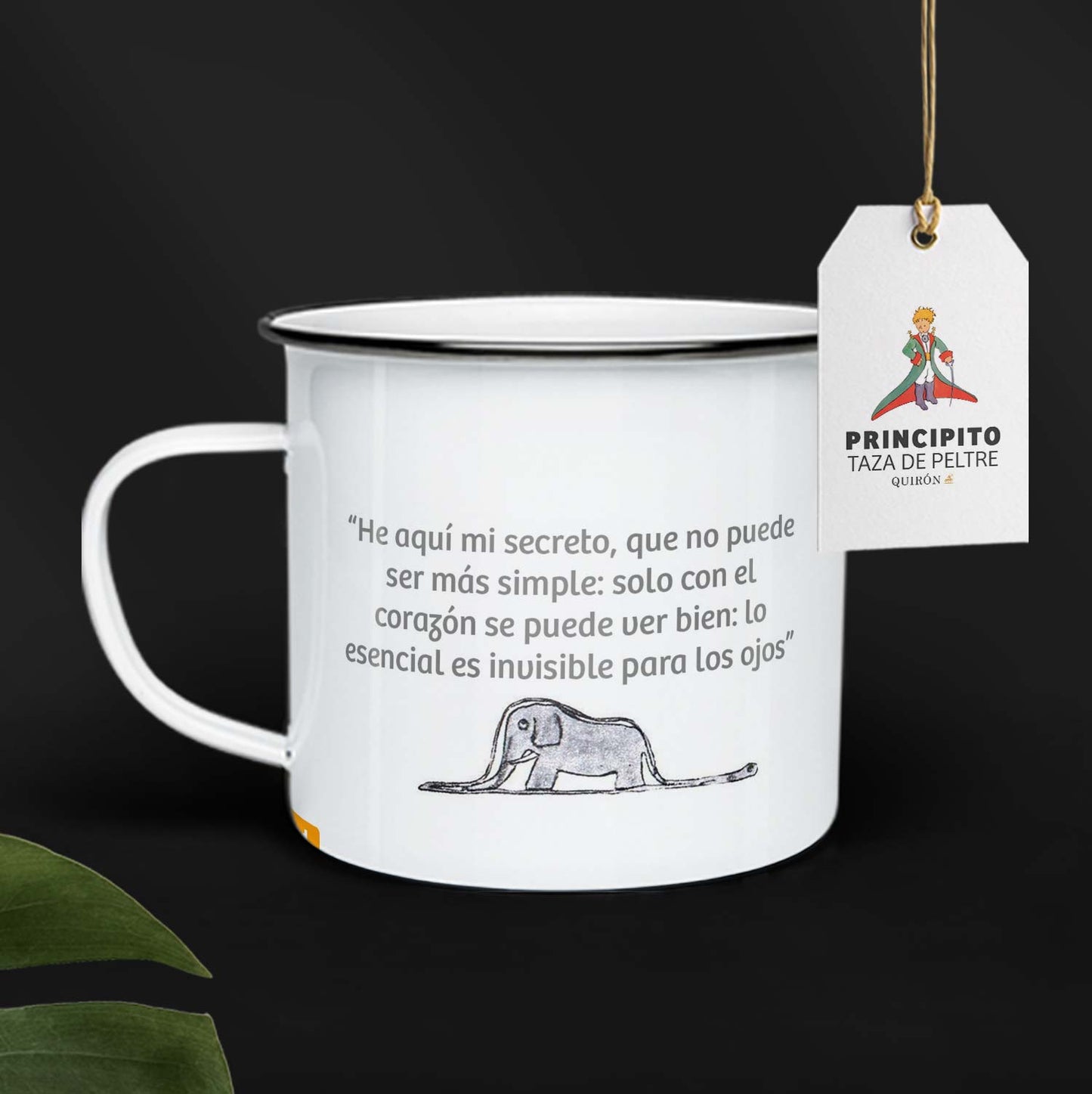 Taza de peltre Principito - Lo esencial es invisible a los ojos