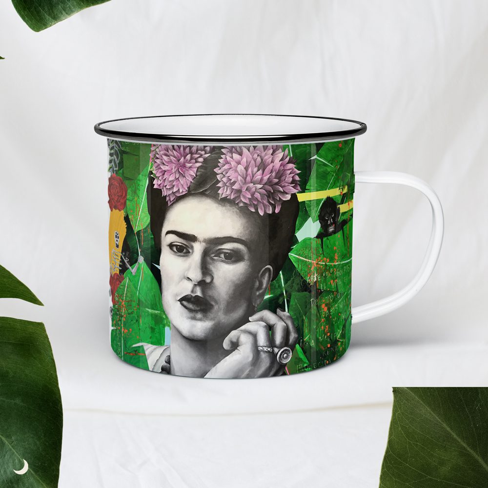 Taza de peltre Frida Khalo