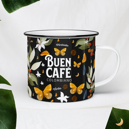 Taza de peltre Buen café colombiano - Moongs