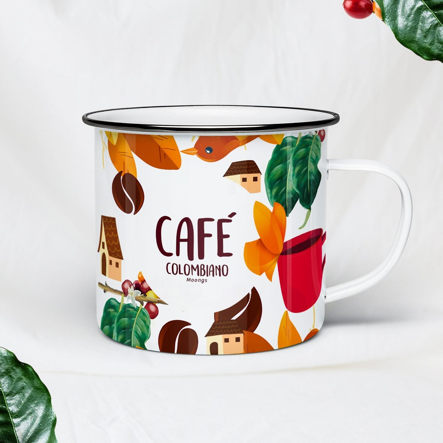 Taza de peltre café colombiano - Moongs