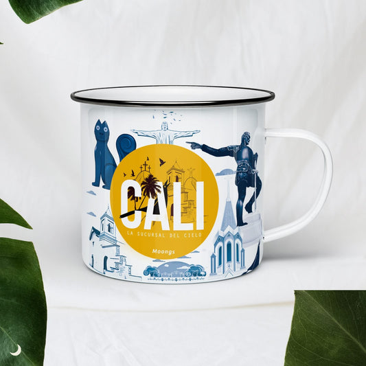 Taza de peltre Cali ilustrada - Moongs