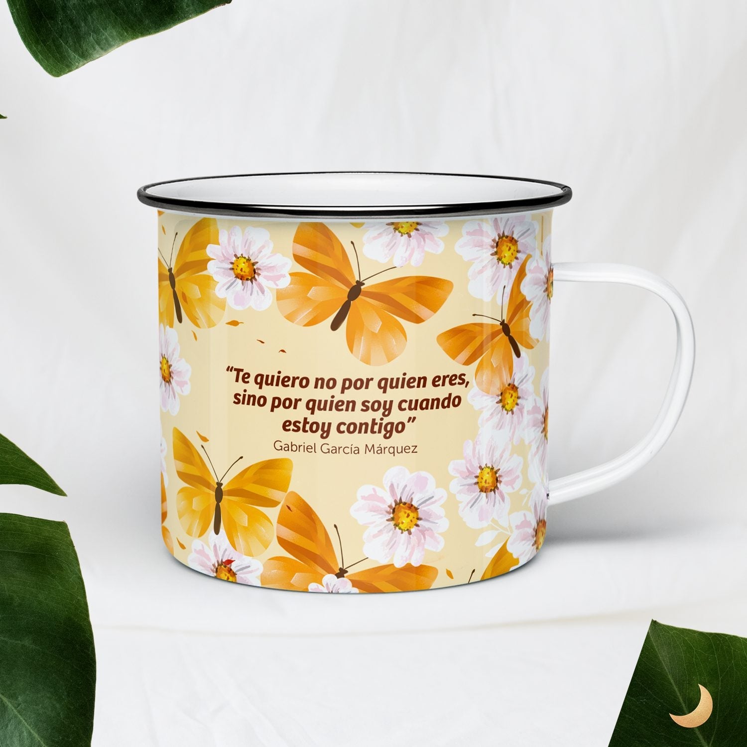 Taza de peltre Mariposas amarillas - Moongs