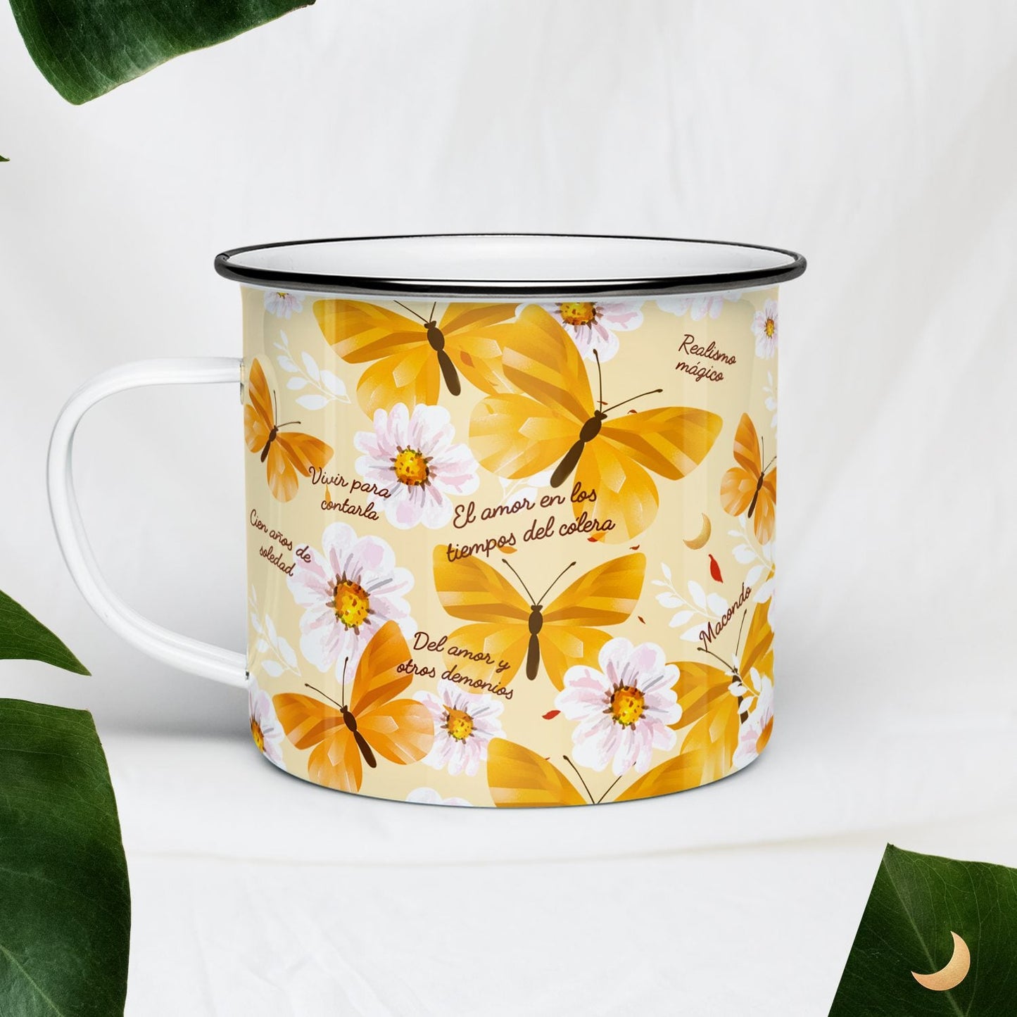 Taza de peltre Mariposas amarillas - Moongs