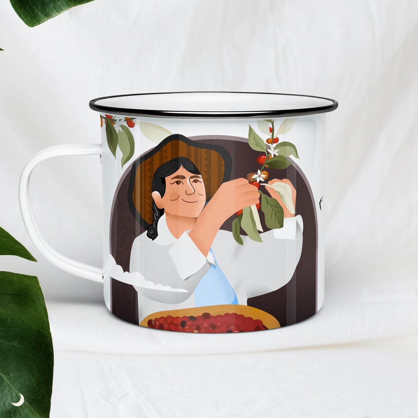 Taza de peltre Tierra de buen café - Moongs